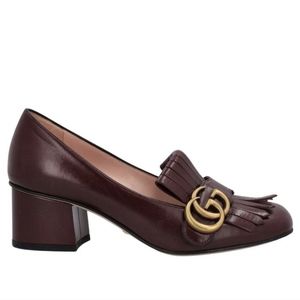 Burgundy Gucci pumps, size 39, worn once, in PERFECT shape, original box